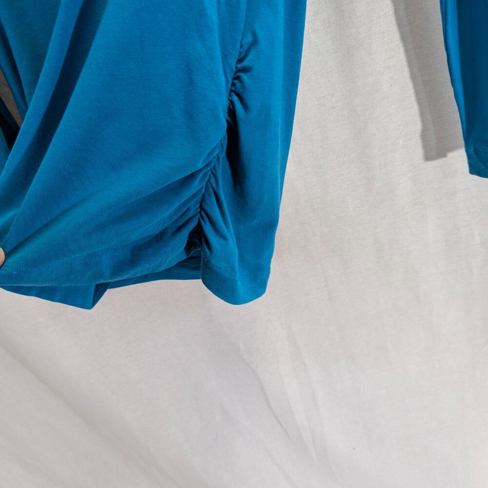 Theory Size Small Mock Turtleneck Top Cerulean - image 3